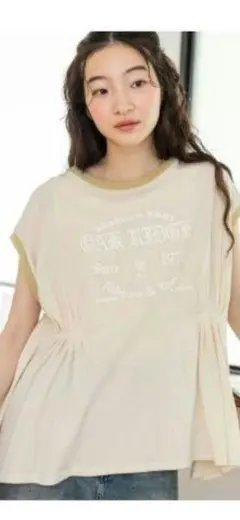niko and... タックアソートリンガーTシャツ ベージュ M