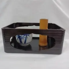 イ102 莨盆『塗師　助田宗明』『一閑文箱煙草盆　共箱』漆塗　茶道具 イ102 莨盆『塗師 助田宗明』『一閑文箱煙草盆 共箱』漆塗