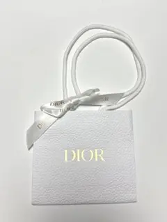 Dior ホワイトショップ袋 小型 リボン付き