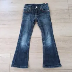 キッズ デニムパンツ 110cm ピンクステッチのサムネイル