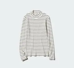【UNIQLO】リブハイネックT ボーダー
