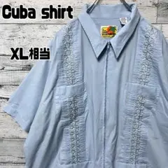 CUBAVERA　キューバシャツ　柄シャツ　全刺繍　4ポケット　XL相当