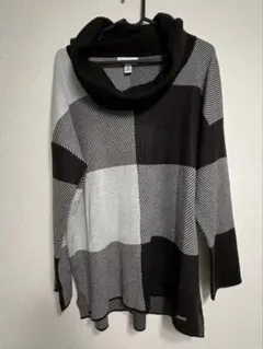新品•タグ付き　Calvin Klein チェック柄 ニット　セーター　L