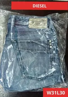 Diesel ストレートデニム ブルー ビンテージ　ダメージ加工　美品