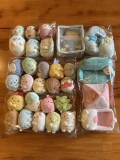 すみっこぐらし てのりぬいぐるみセット 21個+4個+ソファテントキーホルダー