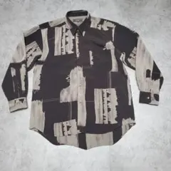 柄シャツ 総柄シャツ レトロシャツ ヴィンテージシャツ 総柄 レトロ M