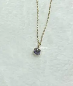 タンザナイト　ミーリュクス　K10 天然石 ネックレス