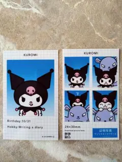 サンリオ クロミ 証明写真風 ステッカー 2枚セット