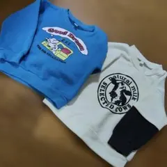 ベビー　裏起毛　トレーナー　２枚セット　80＆ 90