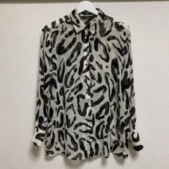 美品　ZARA ザラ　レオパードシースルー　ヒョウ　ダルメシアン