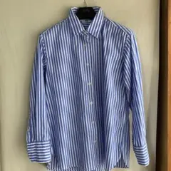 UNIQLO ストライプ 長袖シャツ ブルーストライプのサムネイル