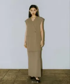 ANDRESD / back sheer gilet setup dress