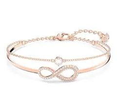 SWAROVSKI スワロフスキー バングル 羽 フェザー シルバー （箱付）M