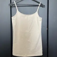 無印良品　ストレッチ天竺編み　キャミソール　M ベージュ　綿