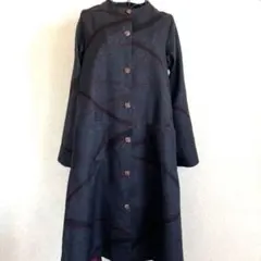 ウールの着物からリメイク　ロングコート
