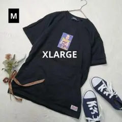 2044ꕤエクストララージ Tシャツ 雑誌風デザイン【M】黒 ストリート メンズ