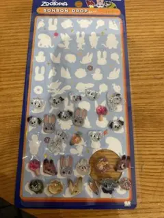 【正規品】ズートピア 101匹わんちゃんボンボンドロップ　シール　mini