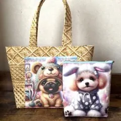カコ様 専用ページ パネル トートバッグ ポーチ ワンちゃん