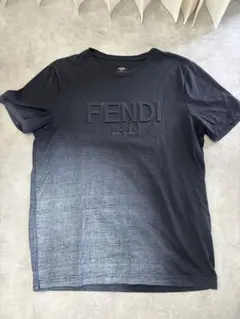 FENDI フェンディ エンボスロゴ Tシャツ ブラック L