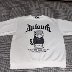 Aplomb スウェット ホワイト 猫プリント