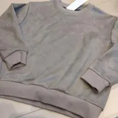 ベージュ クルーネック スウェット トレーナー