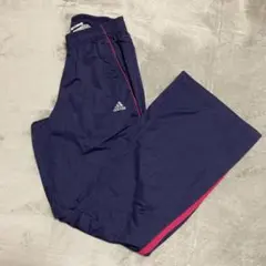【アディダス】CLIMACOOL ネイビー ジャージパンツ M ピンクのライン★