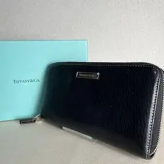 Tiffany&Co. 長財布 ラウンドファスナー　レザー ブラック 箱付きのサムネイル