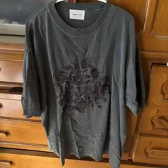 EMMA CLOTHES 花柄刺繍 Tシャツ グレー