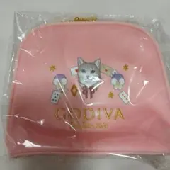 GODIVA オリジナルポーチ ピンク 猫柄のサムネイル