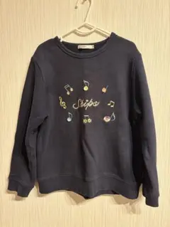 【SHIPS】ネイビー 刺繍トレーナー 130cm