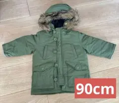 GAP アウター　90cm モッズコート　中綿コート　モスグリーン　ファー