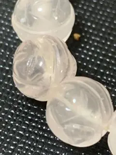 週末お値引透明度 あり 薔薇彫り ローズクォーツ 7.5mm 内周16