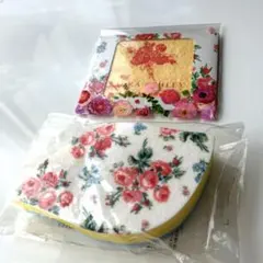 LAURAASHLEY ローラアシュレイ　バンチェッドロージズ　スポンジ　2個のサムネイル