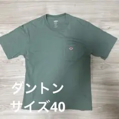 DANTON オリーブグリーン Tシャツ ダントン　ビーミング　サイズ40