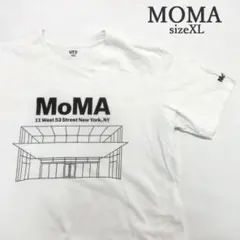 MY0579▲MOMA▲UNIQLO Tシャツ コラボ 半袖 ホワイト XL