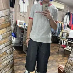 VILLA OKUMA RESORT! グレーTシャツ リンガーT L 古着