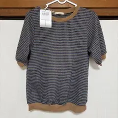値下げ❌ 新品 半袖 ハニカム柄ジャガード ニットソー classicalelf