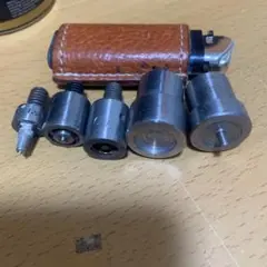ハンドプレス機の駒5個セット／異なるサイズアタッチメント