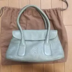 HIROFU グレー レザー ハンドバッグのサムネイル