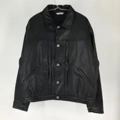 ジャーナルスタンダード　トラッカージャケット　M ブラック　ラムレザー