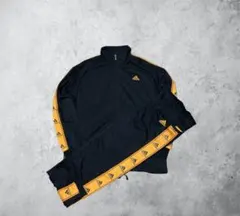 美品 adidas アディダス 刺繍ロゴ ジャージ 上下 トラックジャケット