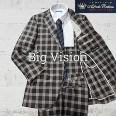 未使用級 Big Vision セットアップ スーツ チェック レオパード XS