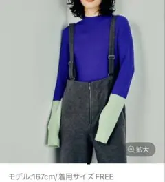 LEPSIM 12ゲージ配色ハイネックプルオーバー