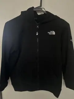 THE NORTH FACE ブラック パーカー スクエアロゴ　　140