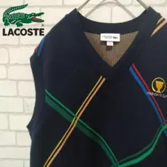 【稀少デザイン】ラコステ スポーツ ワンポイントロゴ ニット ベスト