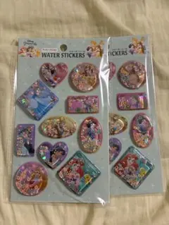 セリア　ディズニープリンセス　ウォーターシール 2セット