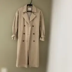 MURUA ベージュ トレンチコート バックオープンデザイン