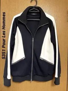 5351プールオム 切替デザイン モノトーン ハイテンションブルゾン