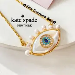 K826/kate spade/天然シェル パヴェ アイ パール ネックレス