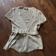 MaxMara WEEKEND LINE コットンリネン半袖カーディガン S